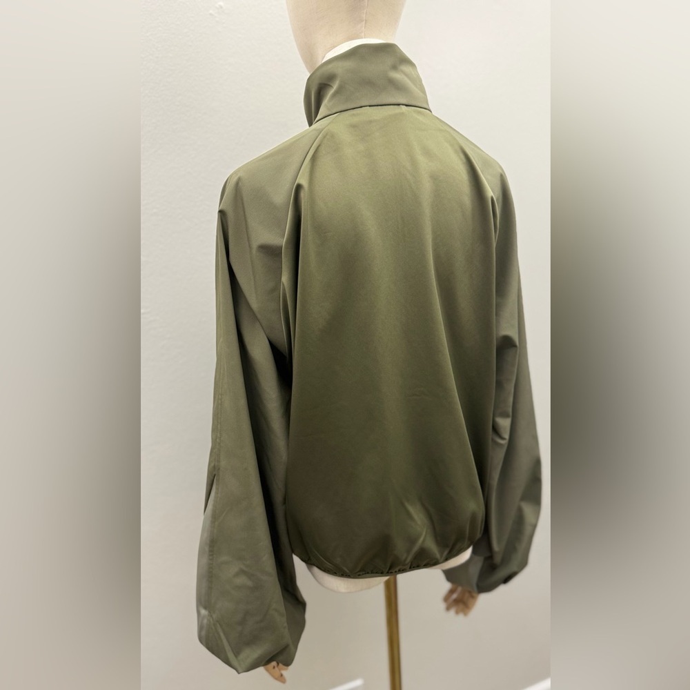 Adidas Women’s Basketball Half Zip Jacket Olive Green Size M New With Tags - Picture 5 of 11